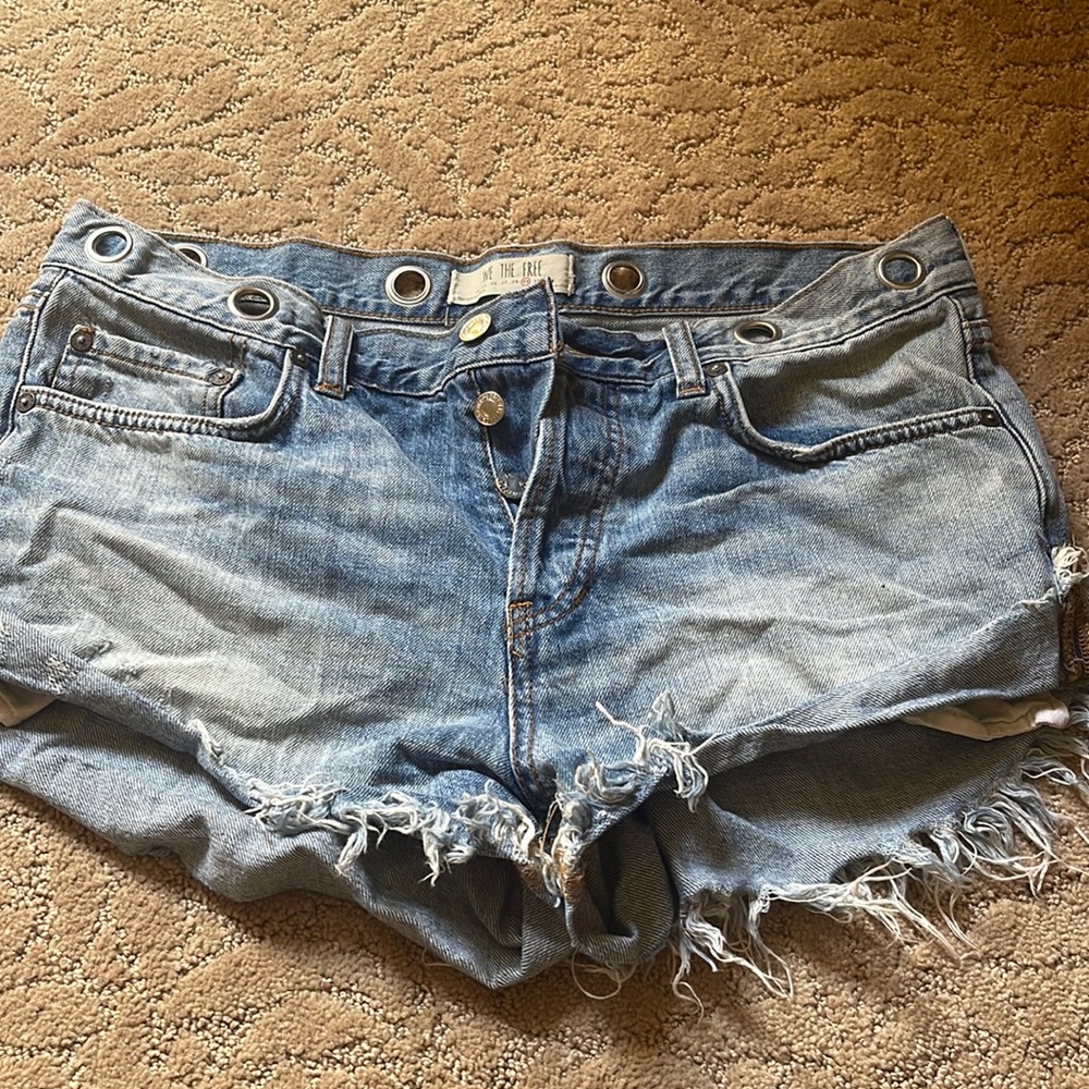 Free People Jean shorts